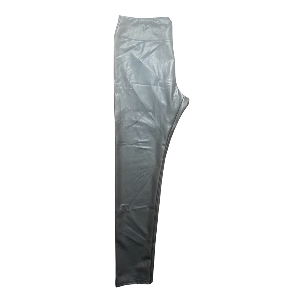 Leather like high-waisted pants